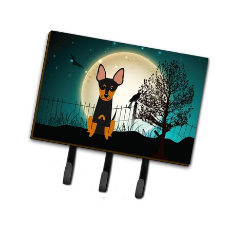 Jensendistributionservices Halloween Scary English Toy Terrier Leash or Key Holder MI1714964